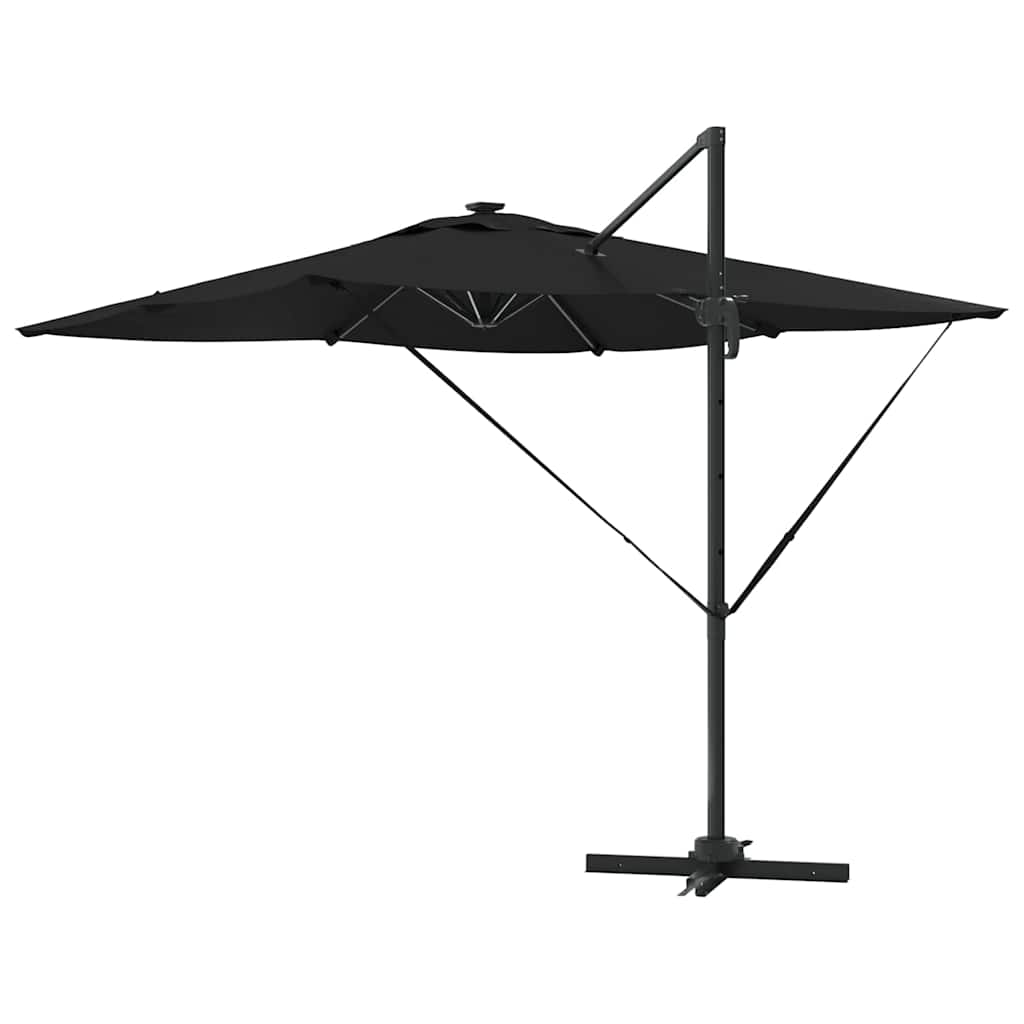 Ombrellone Nero 286 x 284 x 270 cm Alluminio e Poliestere