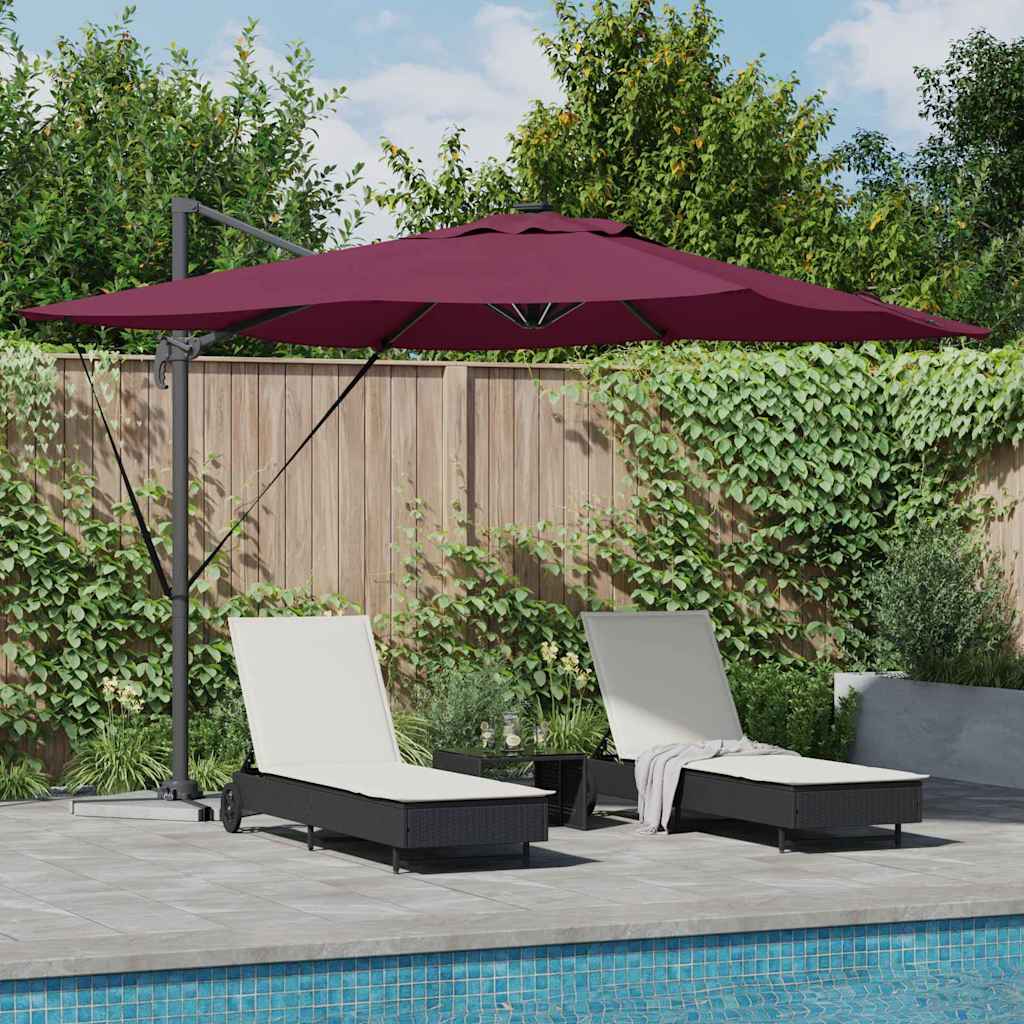 Ombrellone Rosso Bordeaux 286 x 284 x 270 cm