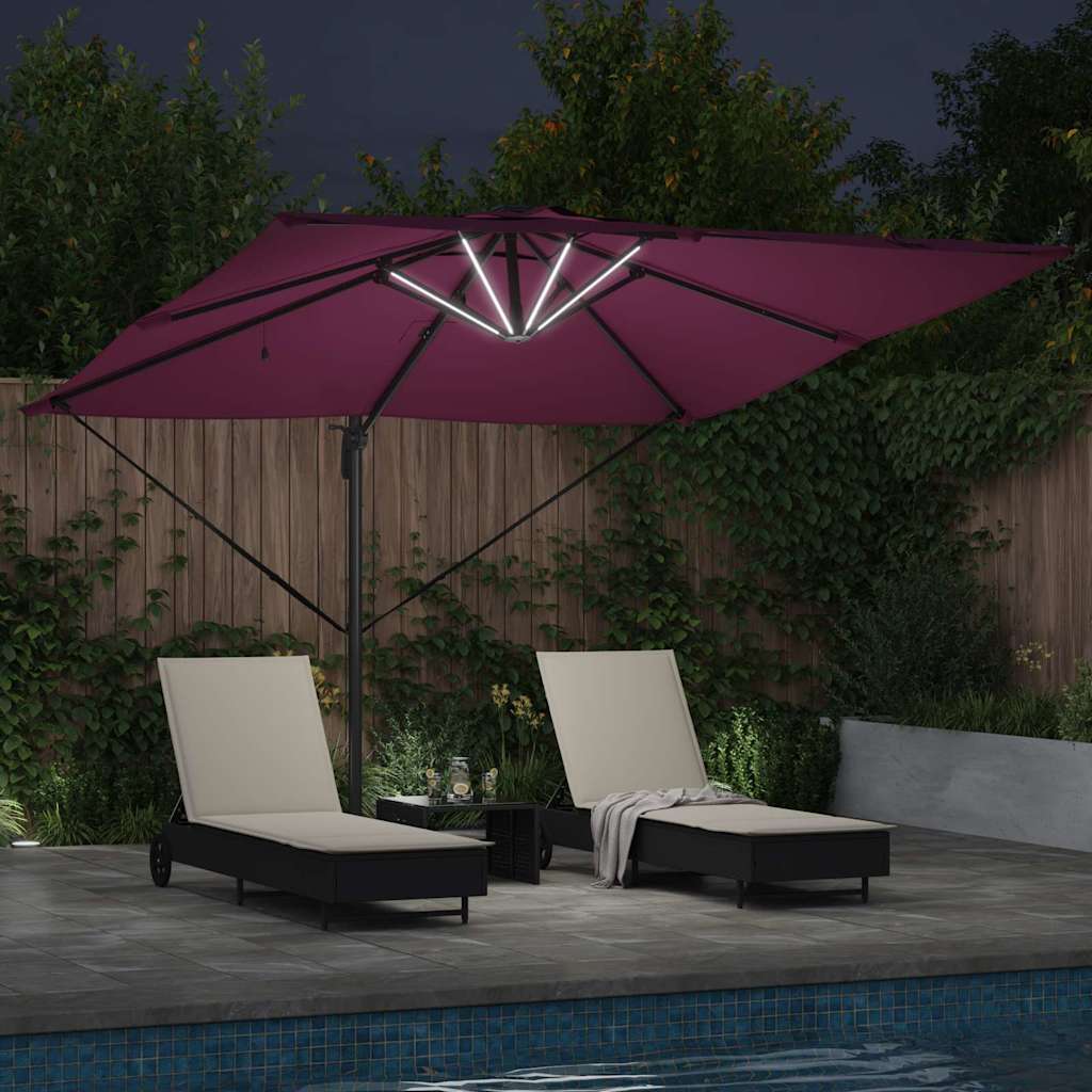 Ombrellone Rosso Bordeaux 286 x 284 x 270 cm