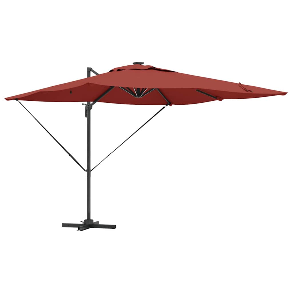 Ombrellone Terracotta 286 x 284 x 270 cm Alluminio e Poliestere