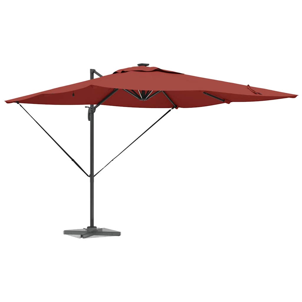 Ombrellone Terracotta 286 x 284 x 270 cm Alluminio e Poliestere