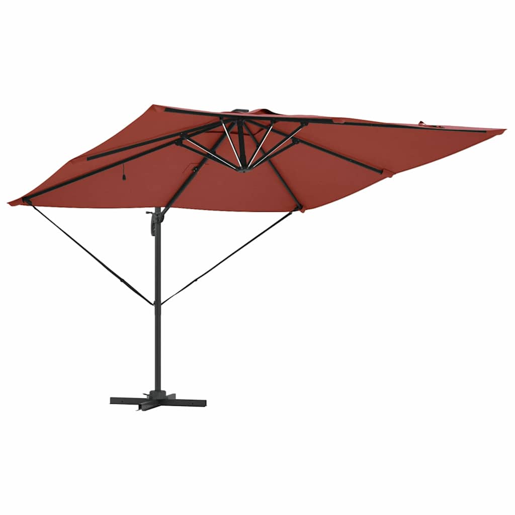 Ombrellone Terracotta 286 x 284 x 270 cm Alluminio e Poliestere