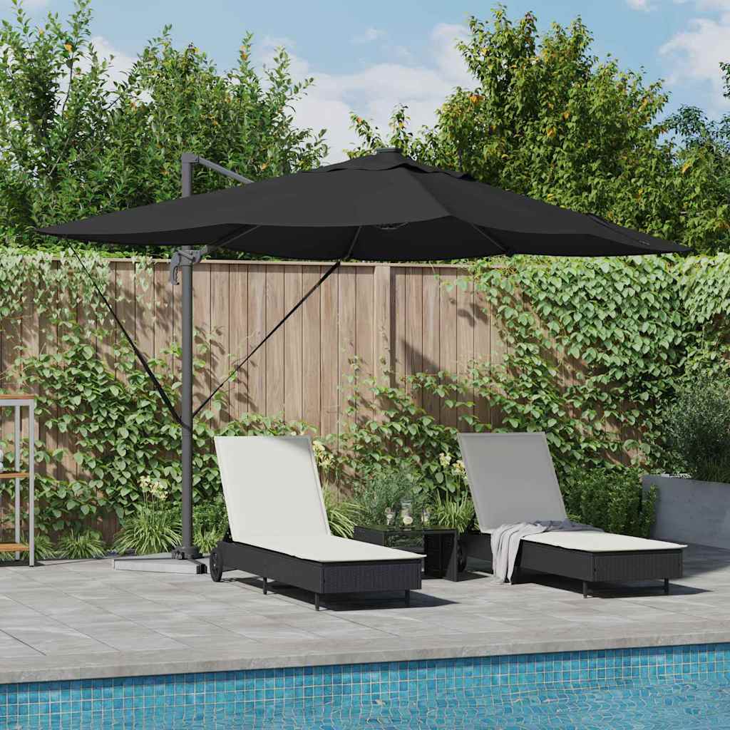 Ombrellone 352 x 251 x 265 cm Poliestere e Alluminio Nero