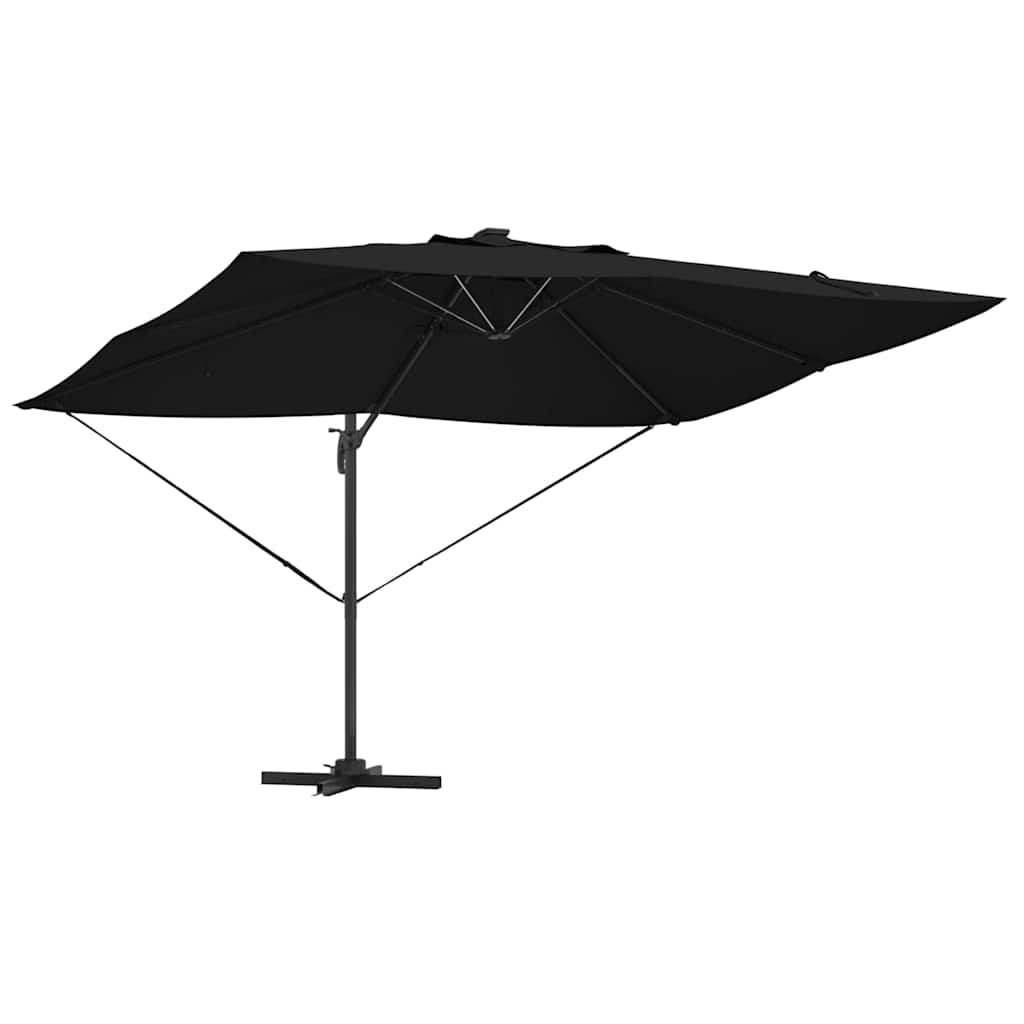 Ombrellone 352 x 251 x 265 cm Poliestere e Alluminio Nero