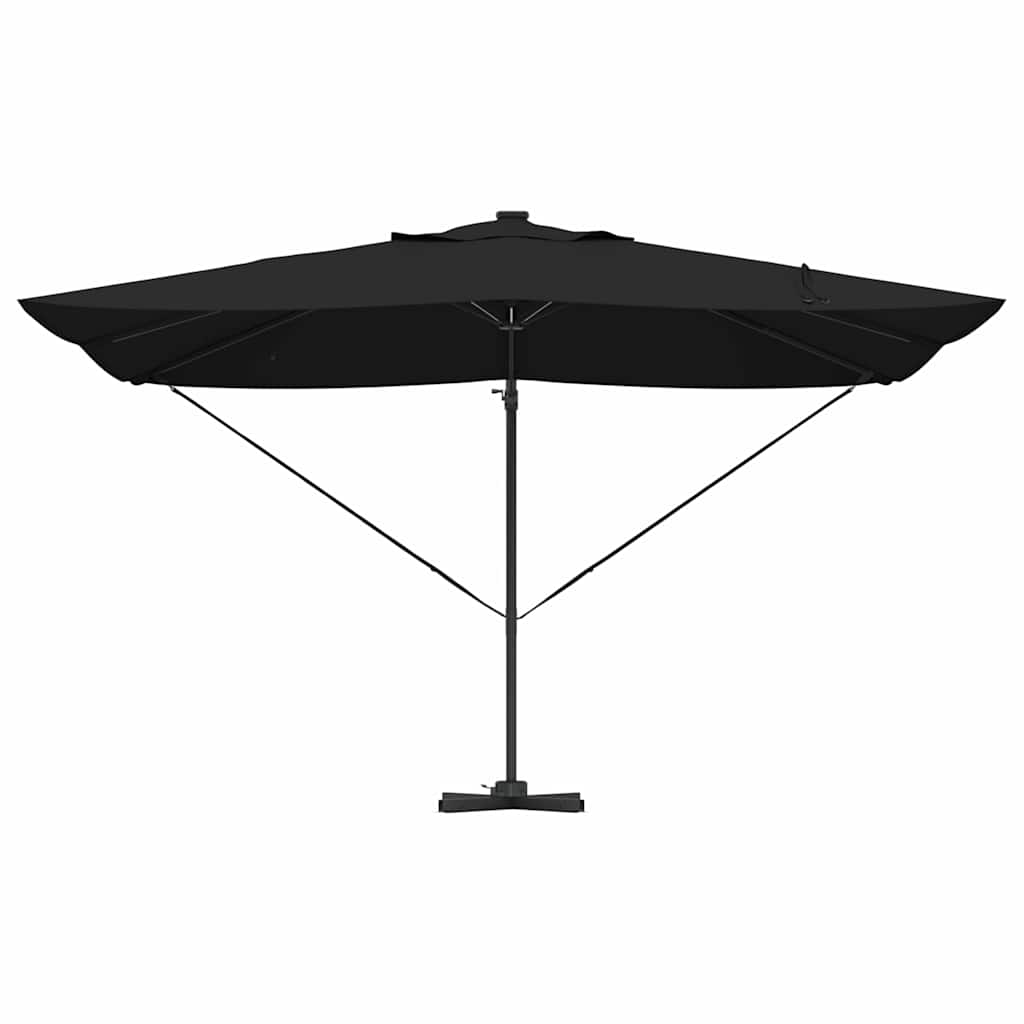 Ombrellone 352 x 251 x 265 cm Poliestere e Alluminio Nero