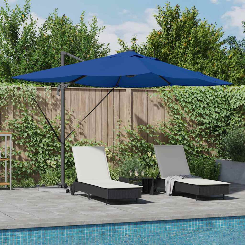 Ombrellone 352 x 251 x 265 cm Poliestere e Alluminio Azzurro