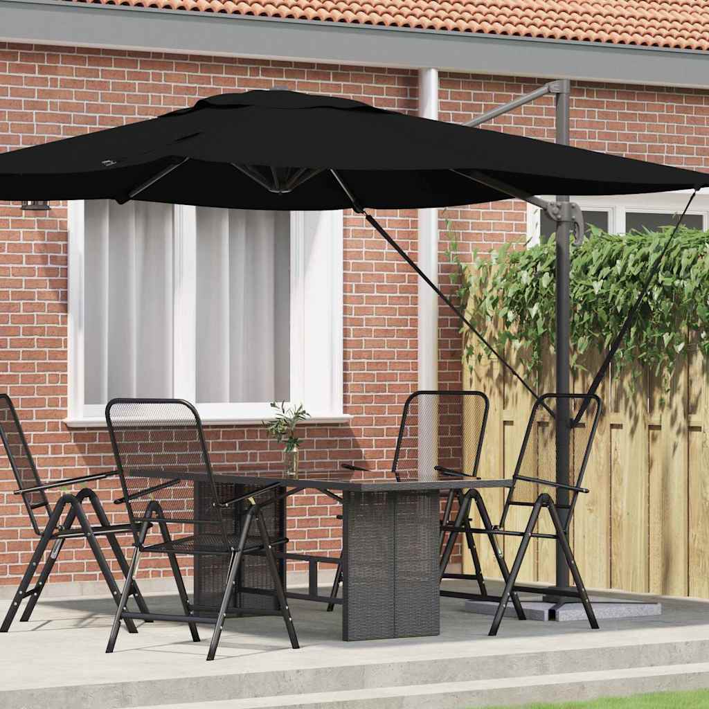 Parasol Roma Nero 286 x 284 x 265 cm Alluminio e Poliestere