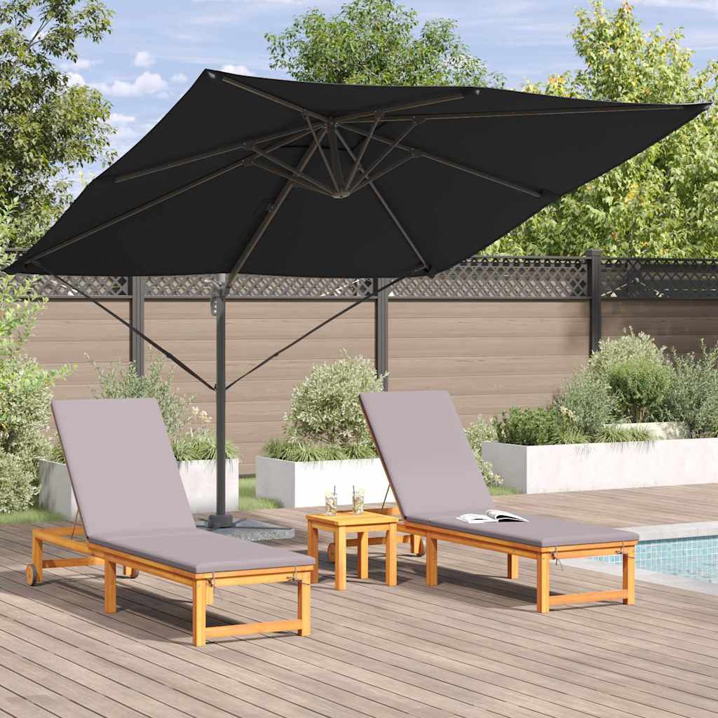 Parasol Roma Nero 286 x 284 x 265 cm Alluminio e Poliestere