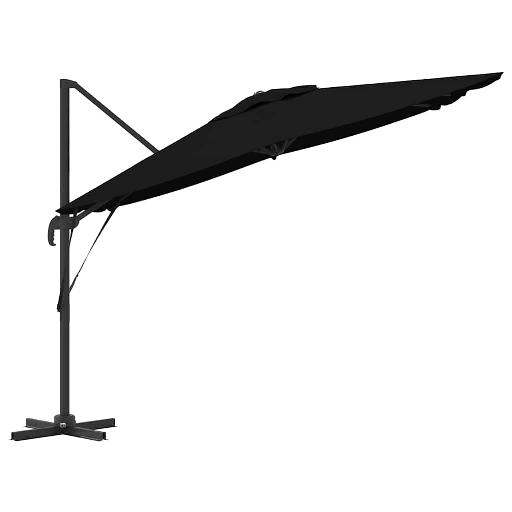 Parasol Roma Nero 286 x 284 x 265 cm Alluminio e Poliestere