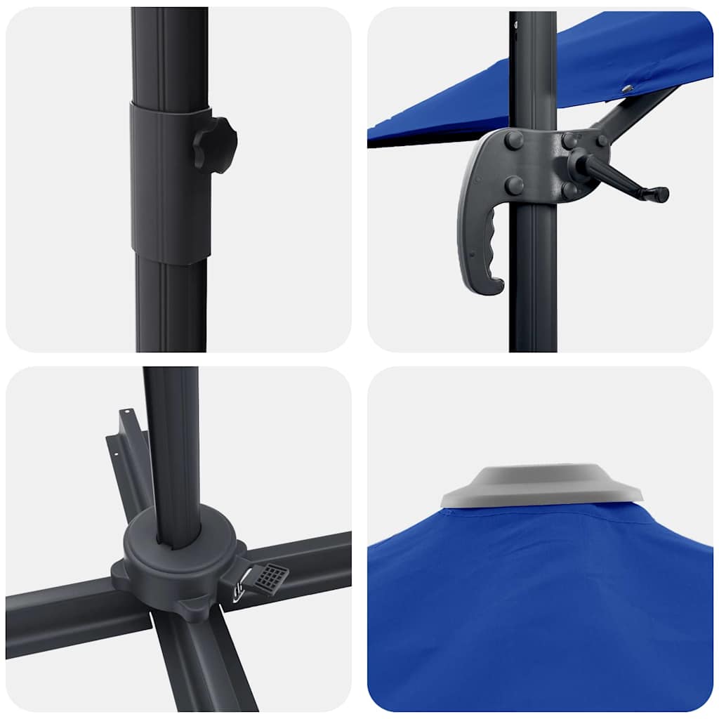 Parasol Roma Blu 286 x 284 x 265 cm Alluminio e Poliestere