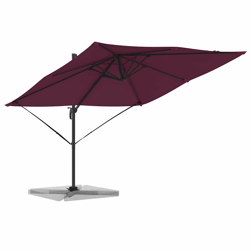 Parasol Roma Rosso 286 x 284 x 265 cm Alluminio e Poliestere