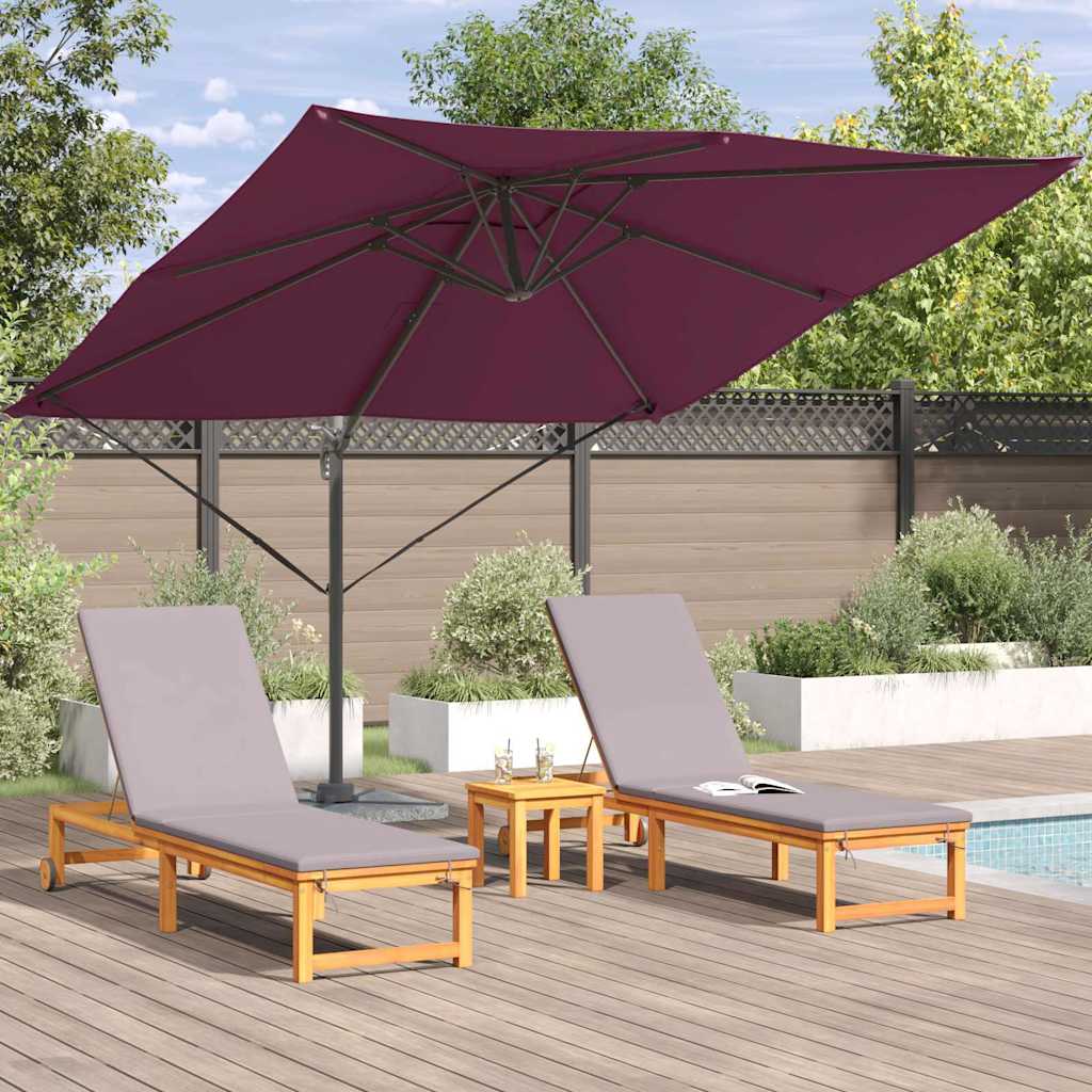 Parasol Roma Rosso 286 x 284 x 265 cm Alluminio e Poliestere