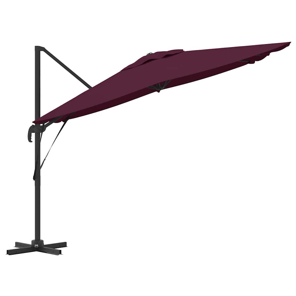 Parasol Roma Rosso 286 x 284 x 265 cm Alluminio e Poliestere