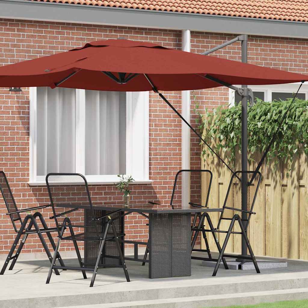 Parasol Roma Rosso 286 x 284 x 265 cm Alluminio e Poliestere