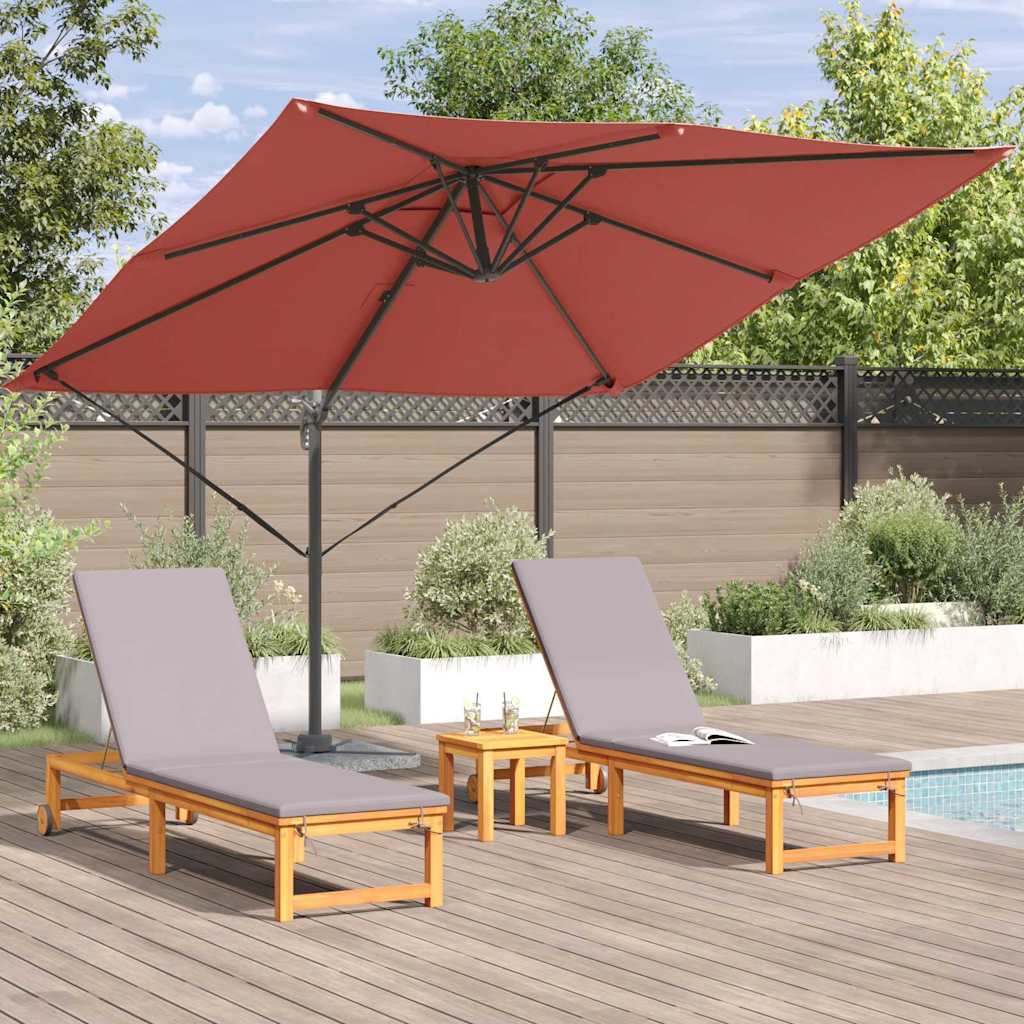 Parasol Roma Rosso 286 x 284 x 265 cm Alluminio e Poliestere