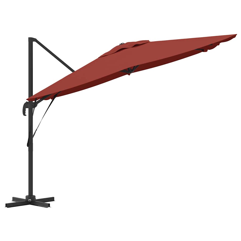 Parasol Roma Rosso 286 x 284 x 265 cm Alluminio e Poliestere
