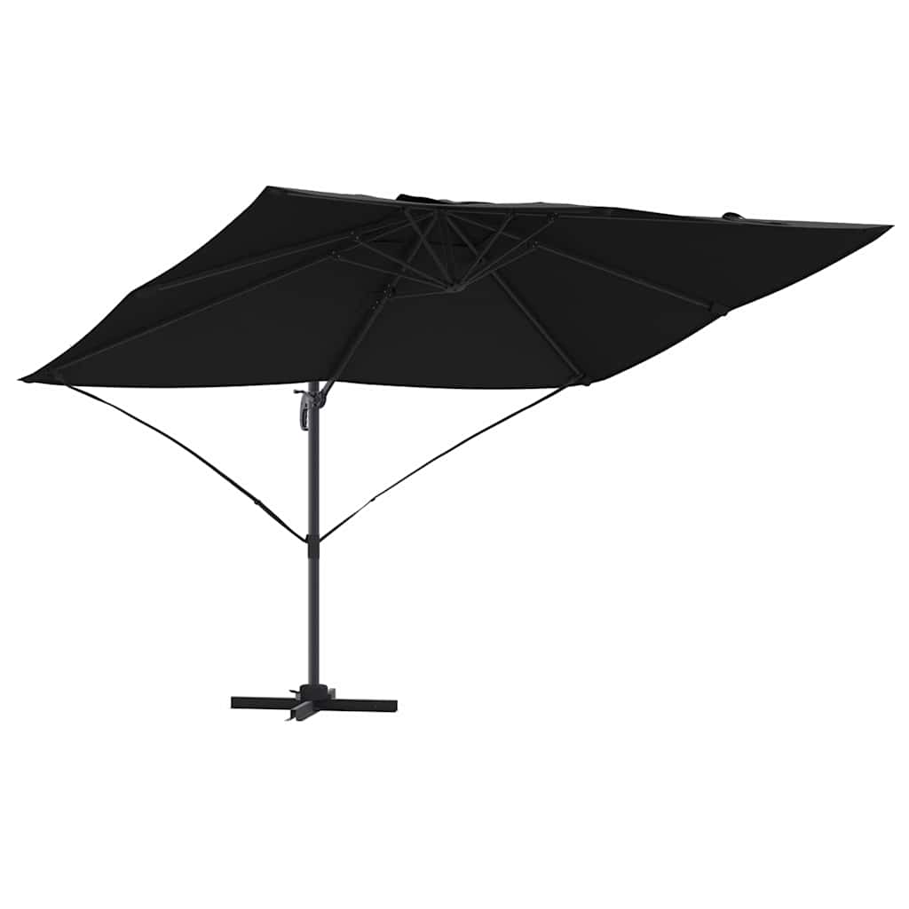 Ombrellone 351 x 250 x 260 cm Poliestere e Alluminio Nero