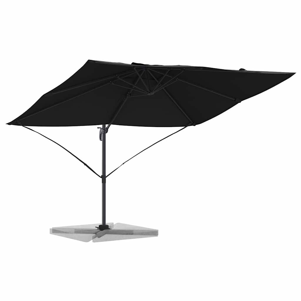 Ombrellone 351 x 250 x 260 cm Poliestere e Alluminio Nero