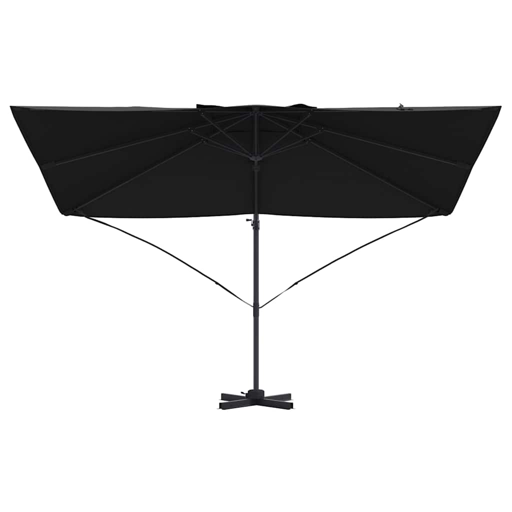Ombrellone 351 x 250 x 260 cm Poliestere e Alluminio Nero
