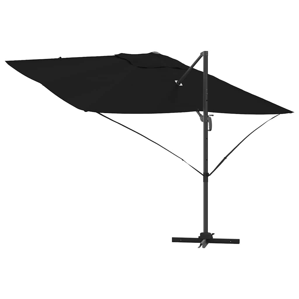 Ombrellone 351 x 250 x 260 cm Poliestere e Alluminio Nero