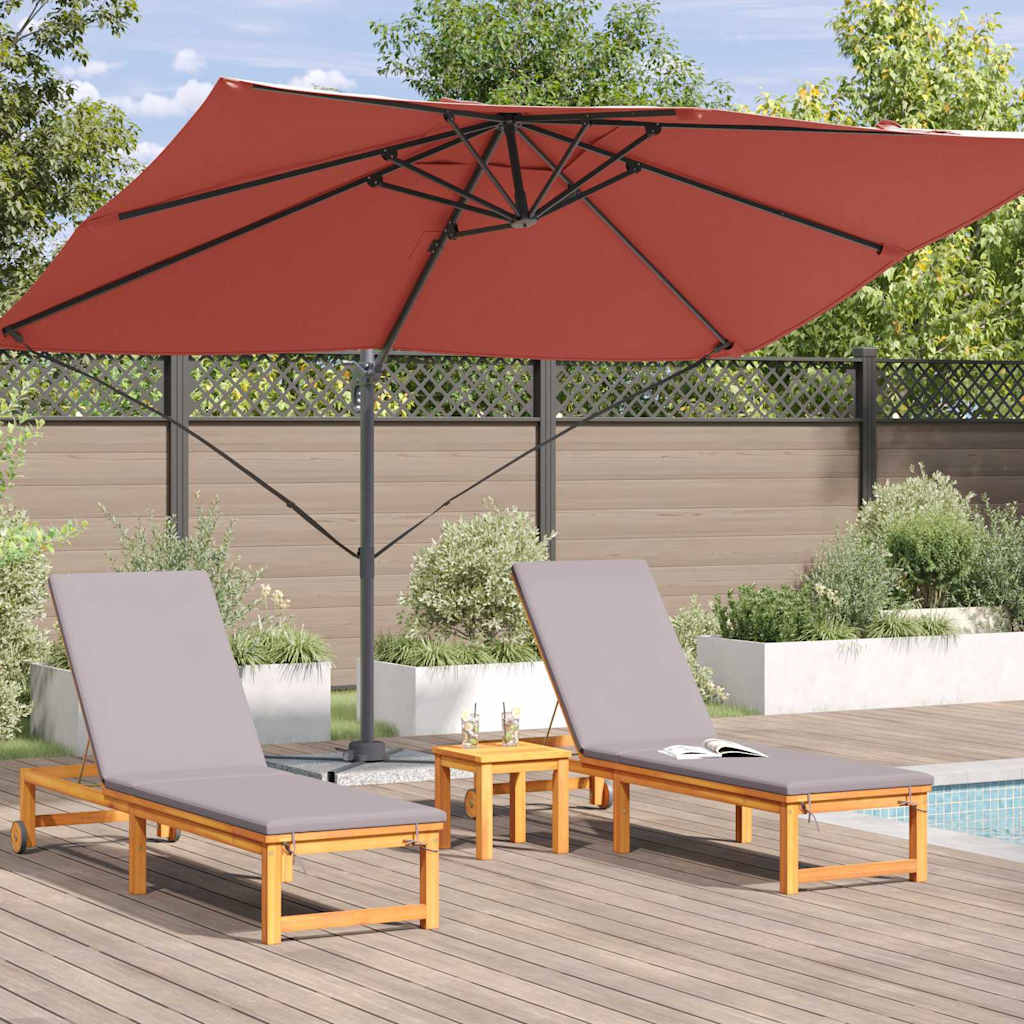 Ombrellone 351 x 250 x 260 cm Poliestere e Alluminio Terracotta