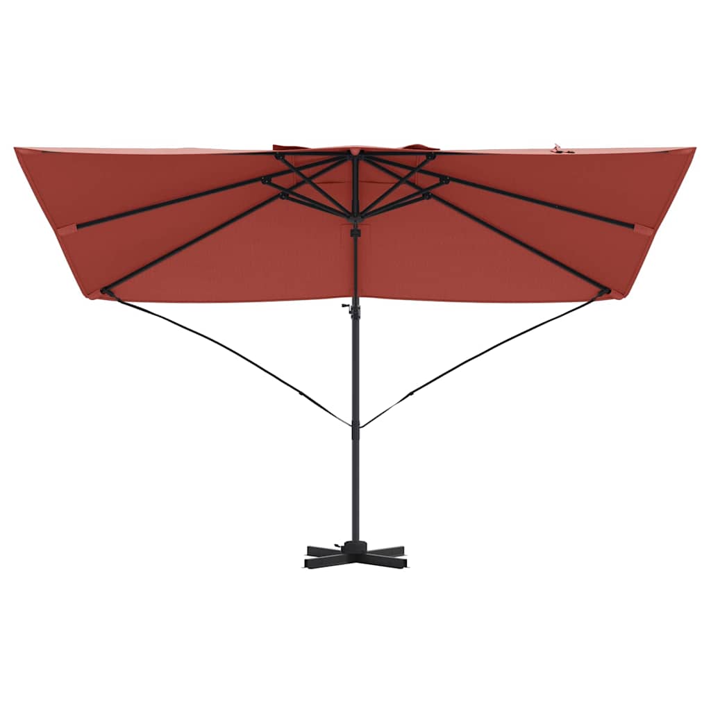 Ombrellone 351 x 250 x 260 cm Poliestere e Alluminio Terracotta