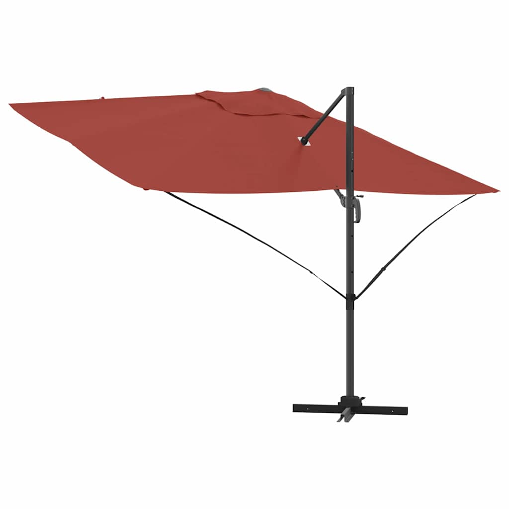 Ombrellone 351 x 250 x 260 cm Poliestere e Alluminio Terracotta