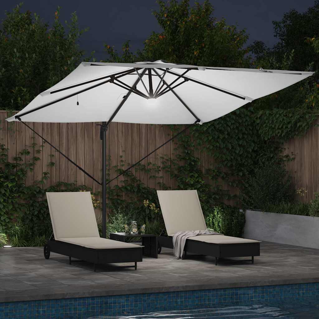 Parasol Roma Beige 286 x 284 x 270 cm Alluminio e Poliestere