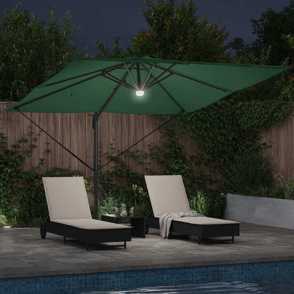 Parasol Roma Verde 286 x 284 x 270 cm Alluminio e Poliestere