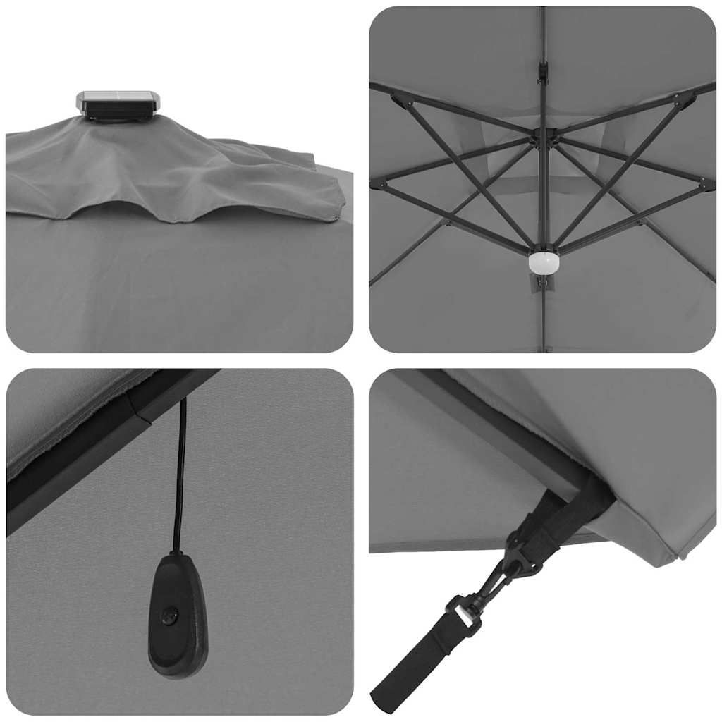 Parasol Roma Antracite 286 x 284 x 270 cm