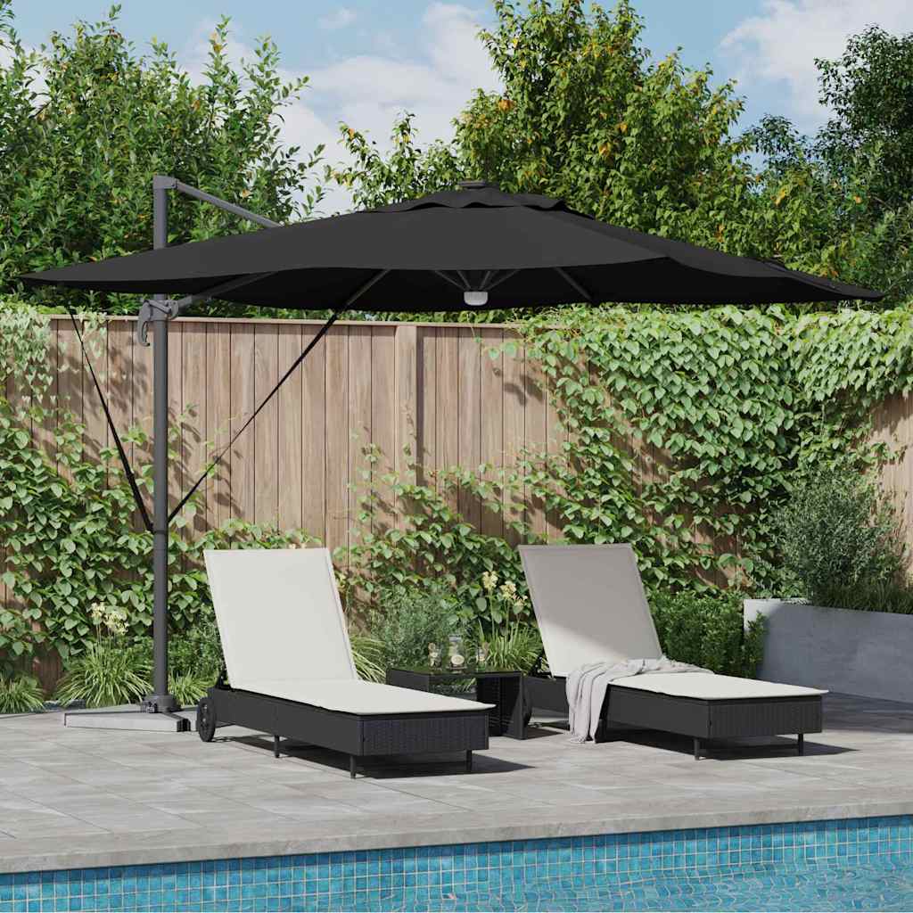 Parasol Roma Nero 286 x 284 x 270 cm Alluminio e Poliestere
