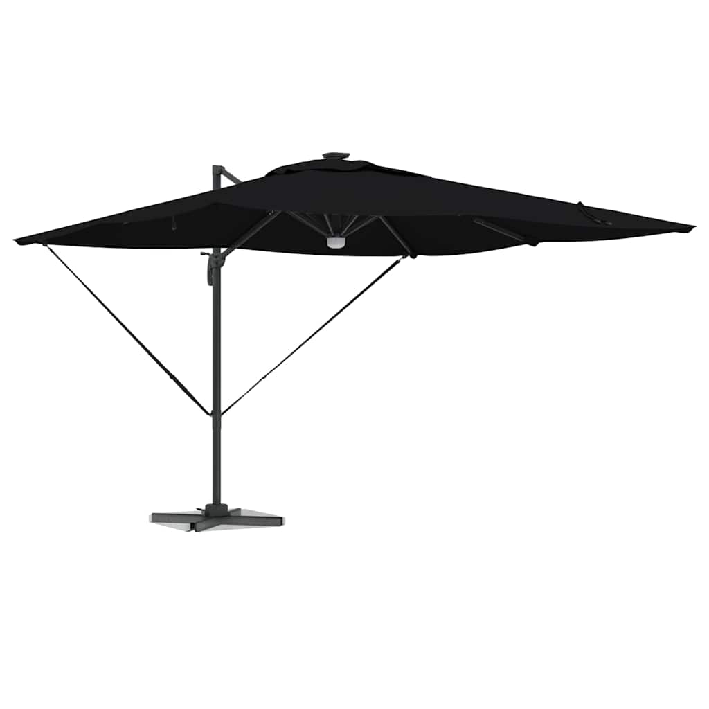 Parasol Roma Nero 286 x 284 x 270 cm Alluminio e Poliestere