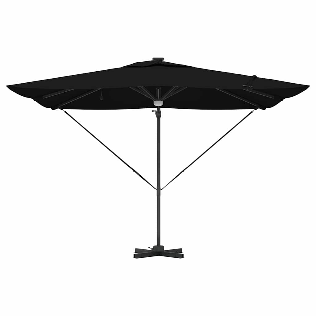 Parasol Roma Nero 286 x 284 x 270 cm Alluminio e Poliestere