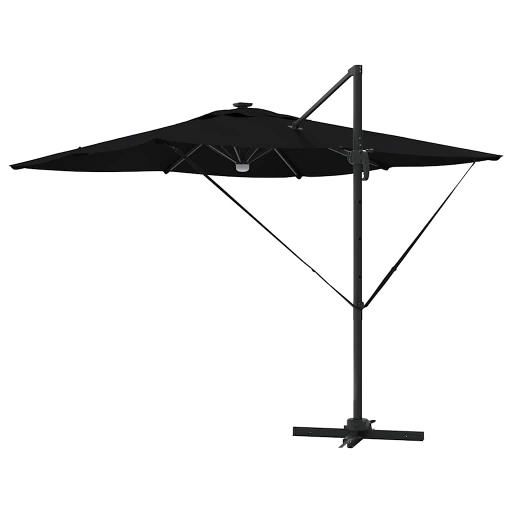 Parasol Roma Nero 286 x 284 x 270 cm Alluminio e Poliestere