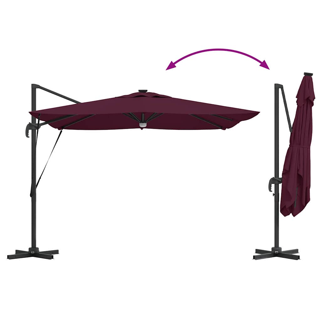 Parasol Roma Rosso 286 x 284 x 270 cm Alluminio e Poliestere
