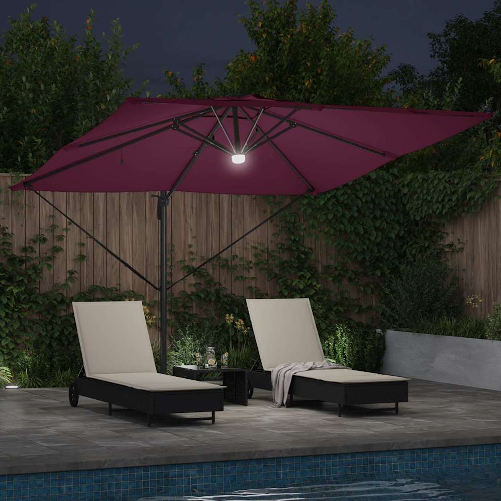 Parasol Roma Rosso 286 x 284 x 270 cm Alluminio e Poliestere