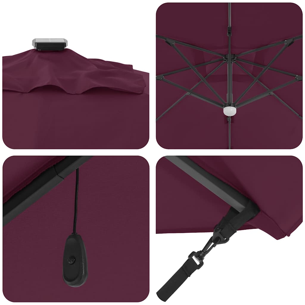 Parasol Roma Rosso 286 x 284 x 270 cm Alluminio e Poliestere