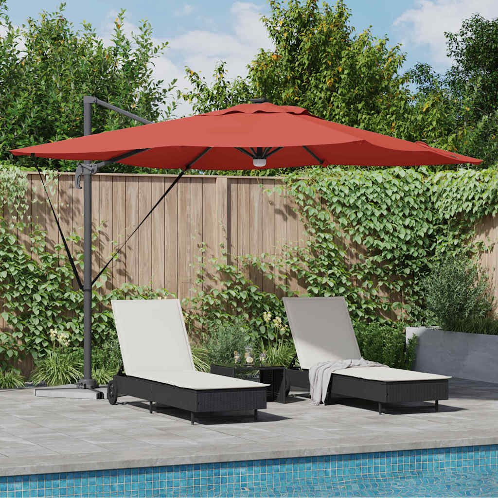 Parasol Roma Rosso 286 x 284 x 270 cm Alluminio e Poliestere