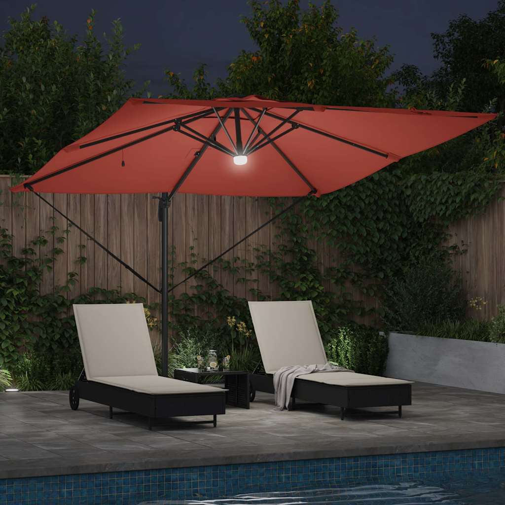 Parasol Roma Rosso 286 x 284 x 270 cm Alluminio e Poliestere