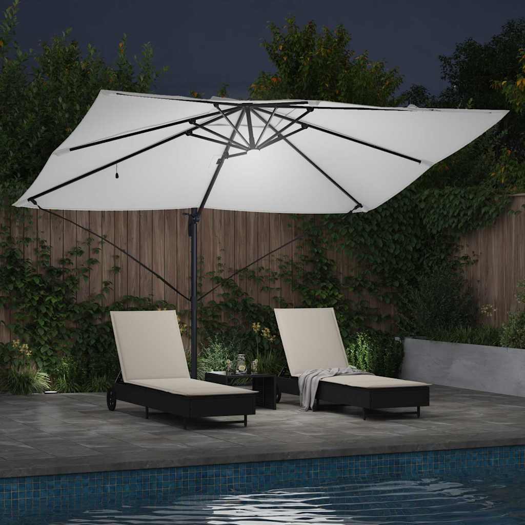 Ombrellone Sabbia 351 x 250 x 253 cm Poliestere e Alluminio