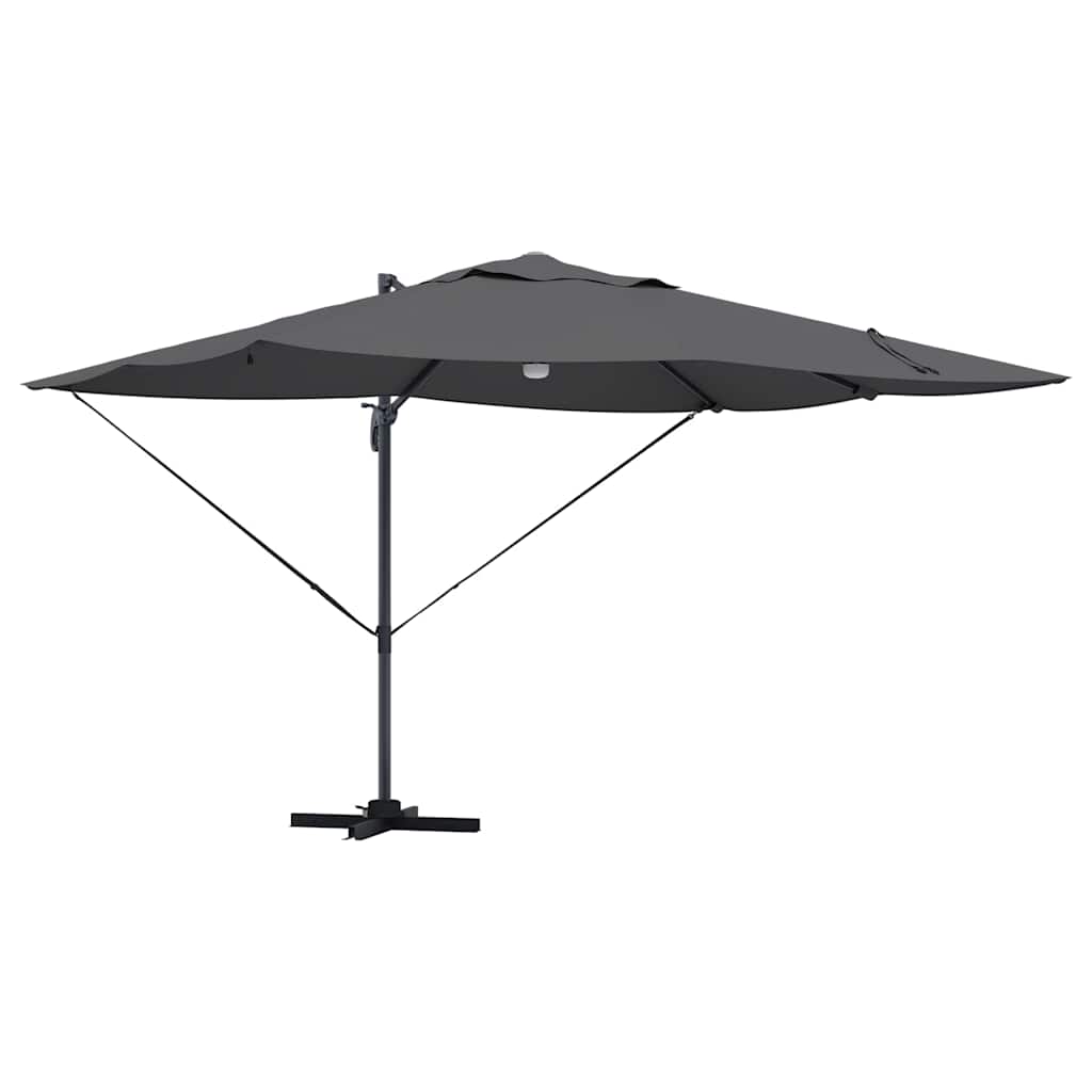 Ombrellone Antracite 351 x 250 x 253 cm Poliestere e Alluminio