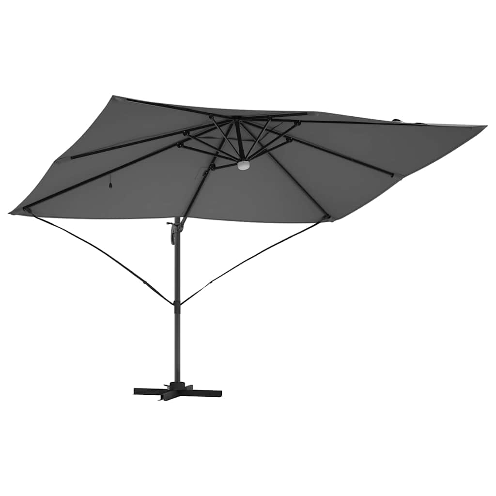 Ombrellone Antracite 351 x 250 x 253 cm Poliestere e Alluminio