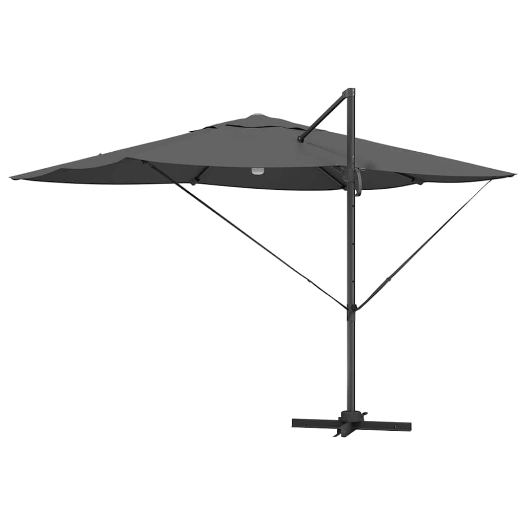 Ombrellone Antracite 351 x 250 x 253 cm Poliestere e Alluminio