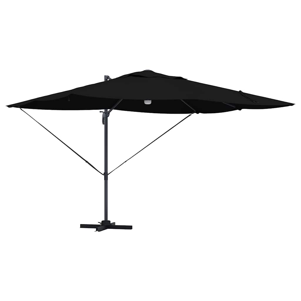 Ombrellone Nero 351 x 250 x 253 cm Poliestere e Alluminio