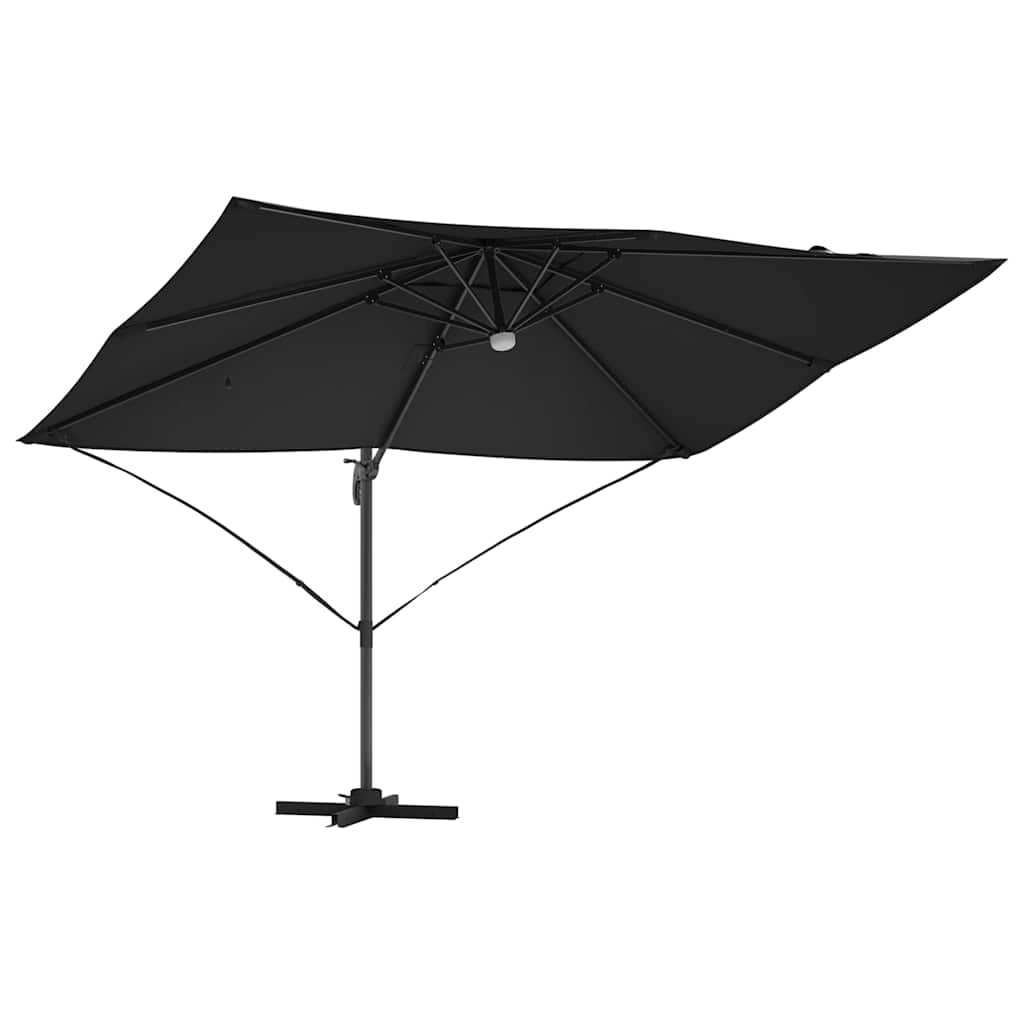 Ombrellone Nero 351 x 250 x 253 cm Poliestere e Alluminio