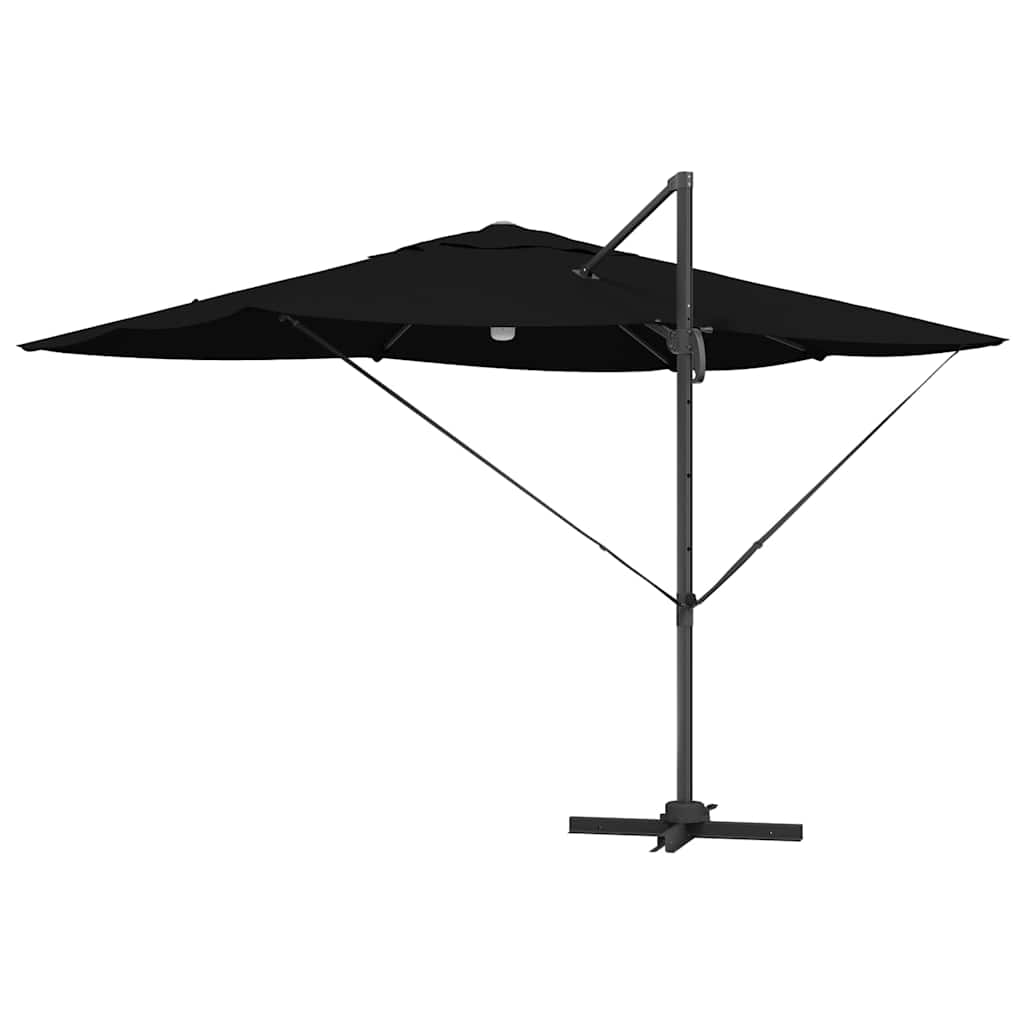 Ombrellone Nero 351 x 250 x 253 cm Poliestere e Alluminio