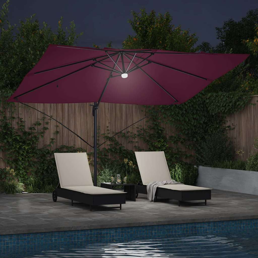 Ombrellone Rosso Bordeaux 351 x 250 x 253 cm