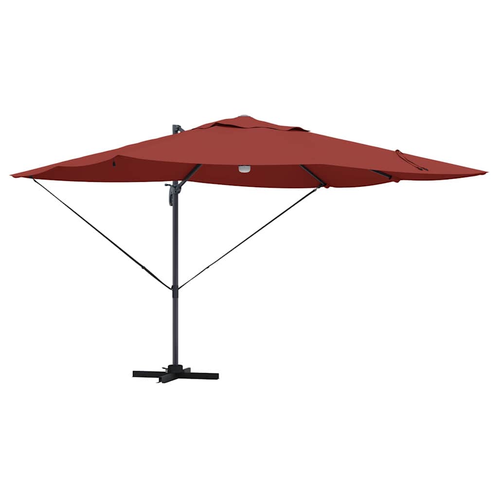 Ombrellone Terracotta 351 x 250 x 253 cm Poliestere e Alluminio