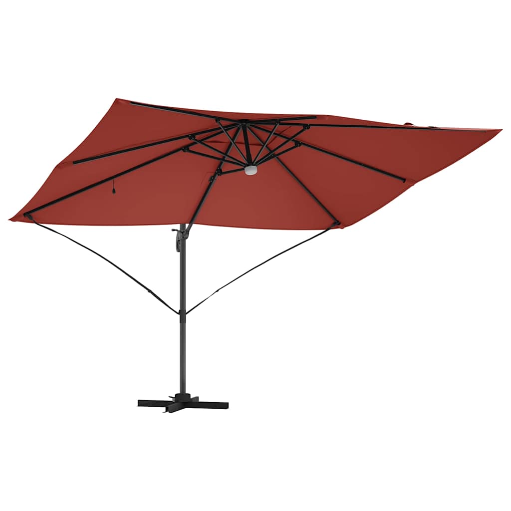 Ombrellone Terracotta 351 x 250 x 253 cm Poliestere e Alluminio