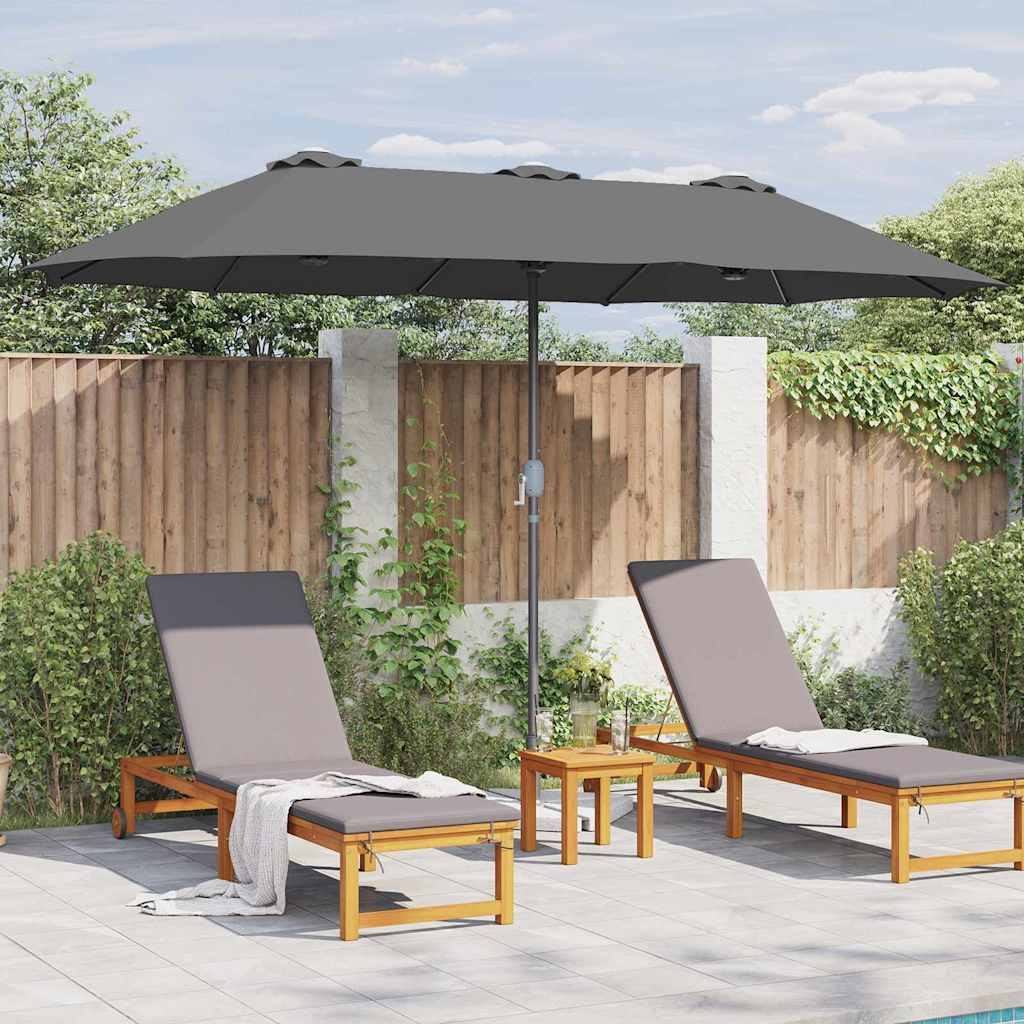 Ombrello da giardino 370 x 197 x 239 cm Poliestere e Alluminio